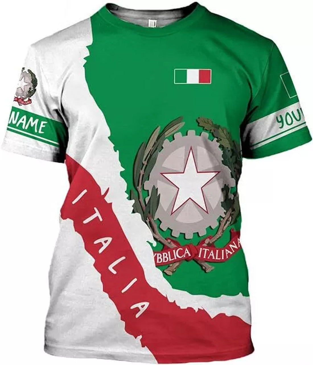 Custom Italy Shirt 3D, Custom Italian Shirt Flag for Men and Women, Italia Shirt