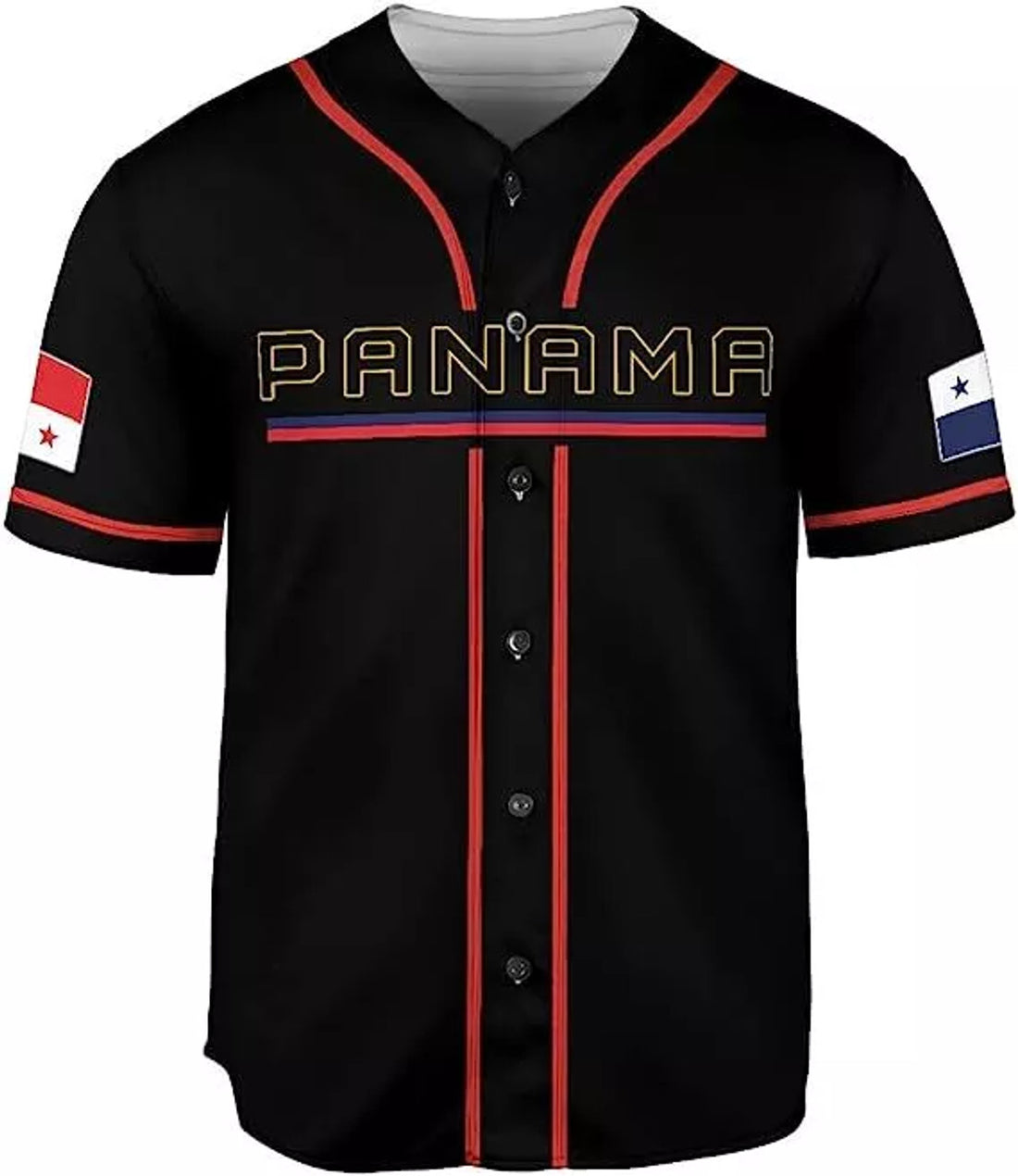 Custom Panama Baseball Jersey Camisa Shirt Panamanian Flag Jersey Panama