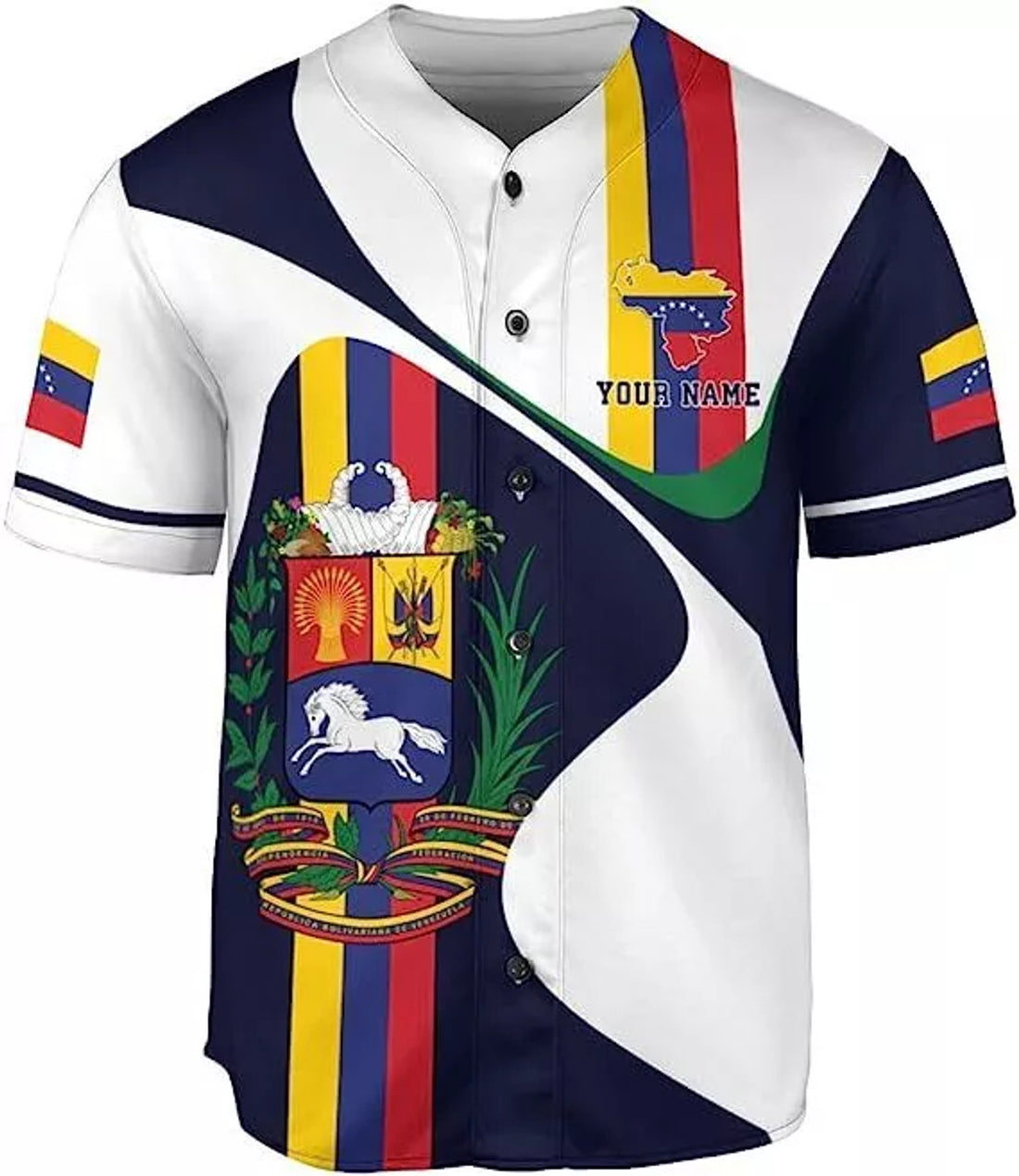 Custom Venezuela Baseball Jersey Proud Venezuelan Flag Jersey for Men Wome