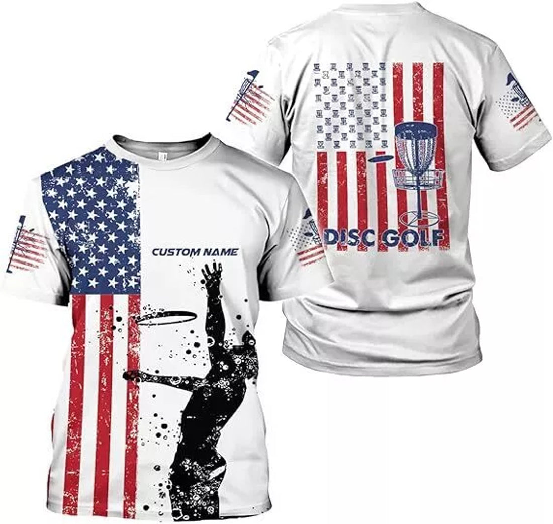 Custom Disc Golf T-Shirt 3D All Over Printing S-5XL, Disc Golf Shirts for Men
