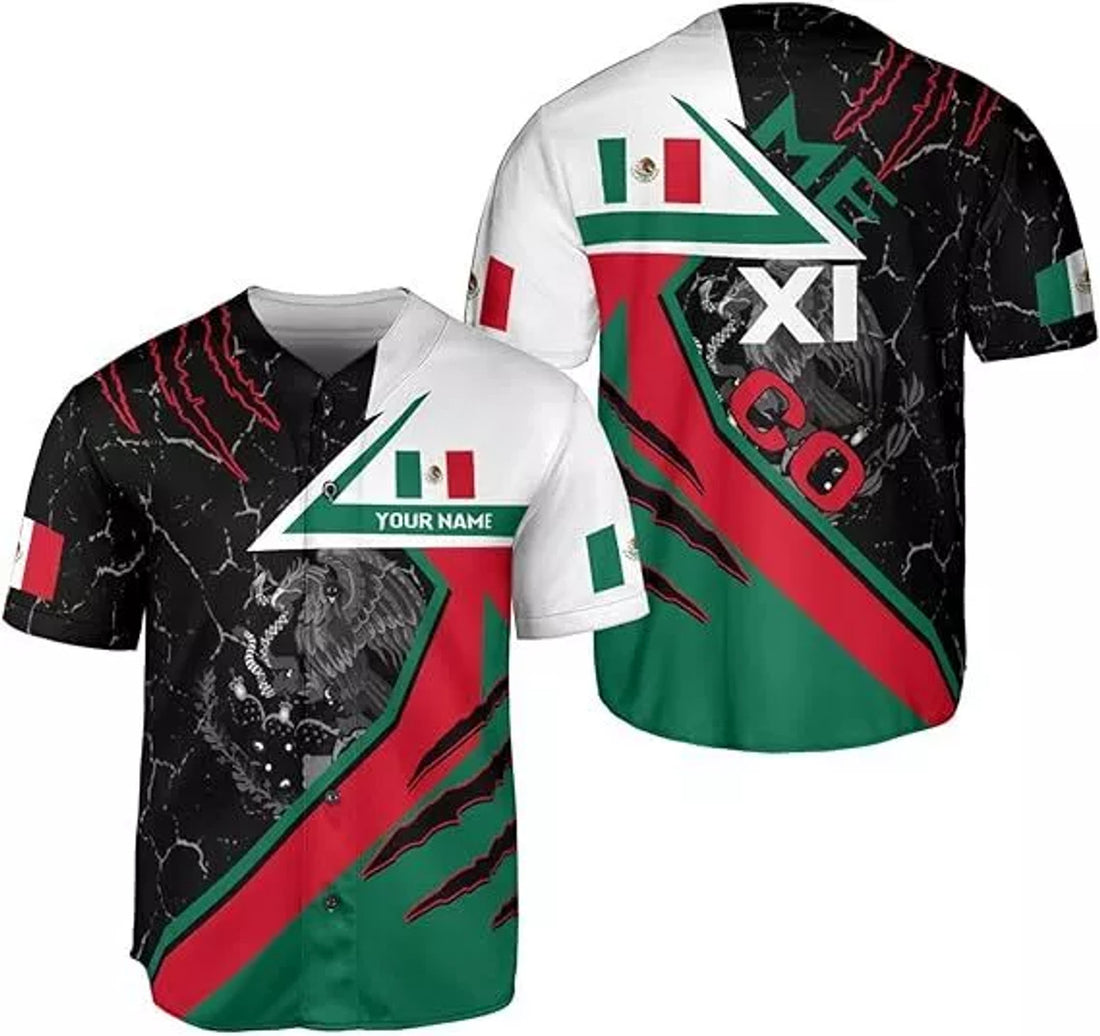 Custom Mexico Baseball Jersey Soccer Shirt Men Women Mexican