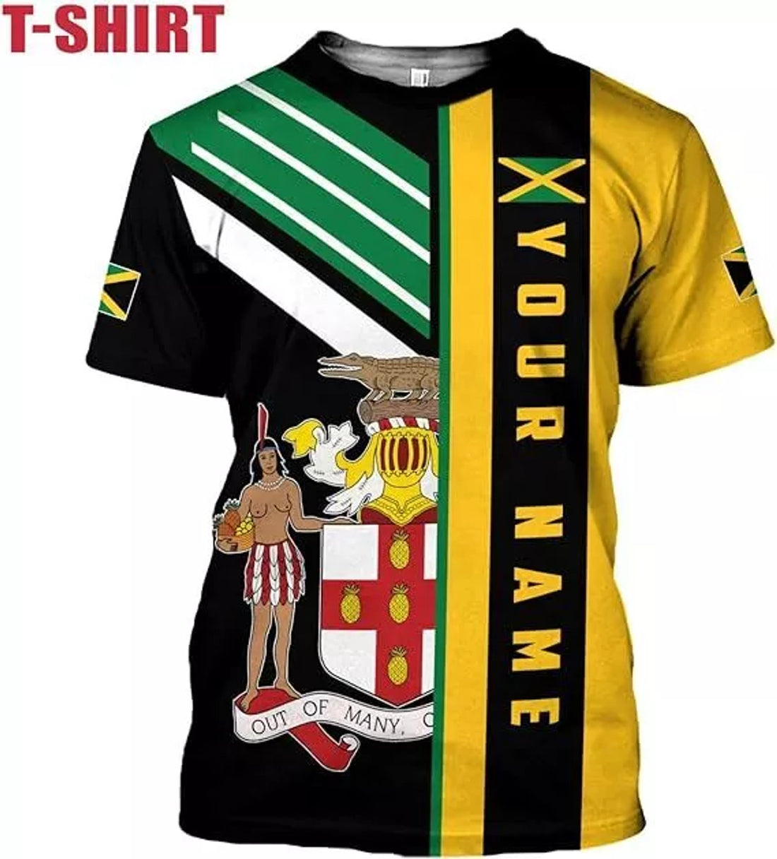 Custom Jamaica Flag Lion Shirt for Men Women Jamaican Pride T-Shirt