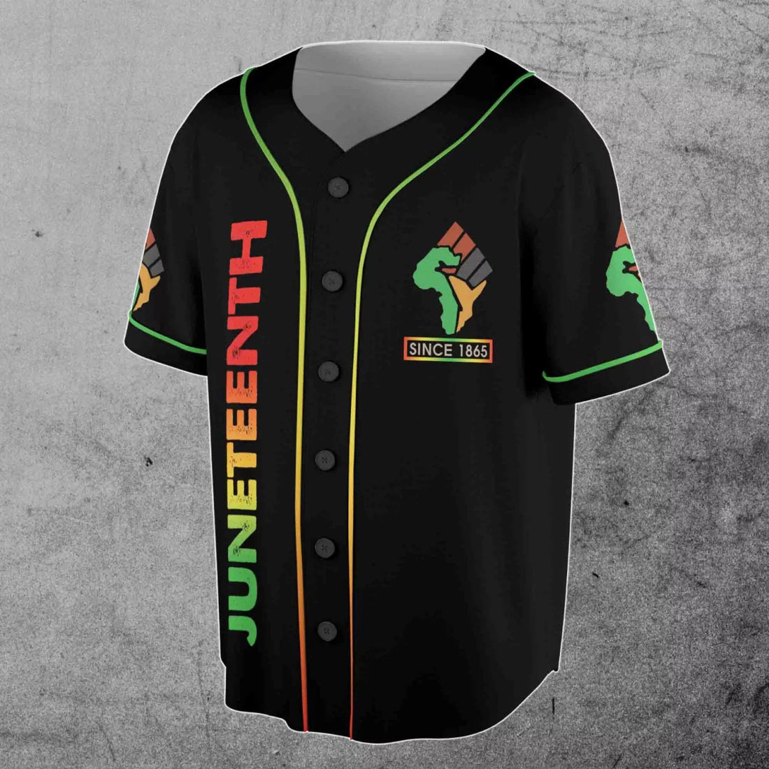 United Against Black Pride Month Juneteenth Since 1865 3D Baseball Jersey