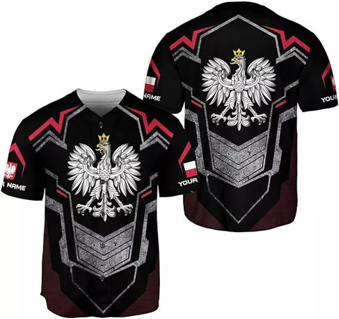 Custom Poland Baseball Jersey Shirt Women & Men, Polska Tshirt Poland