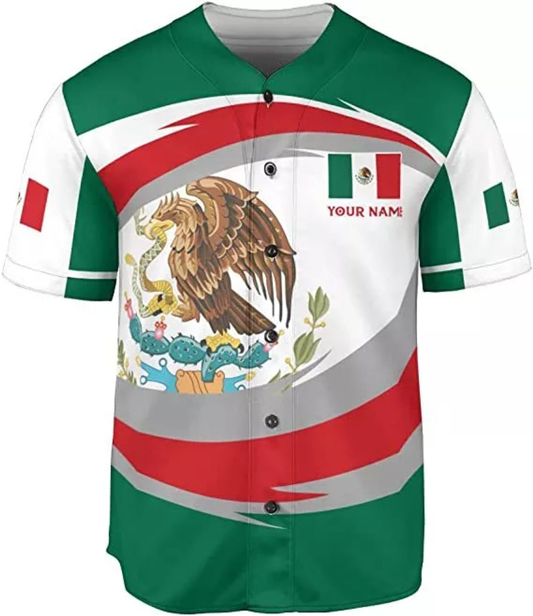 Custom Name Mexico Mexican Baseball Shirt Customized Team Name Mexican Aztec Baseball Jersey