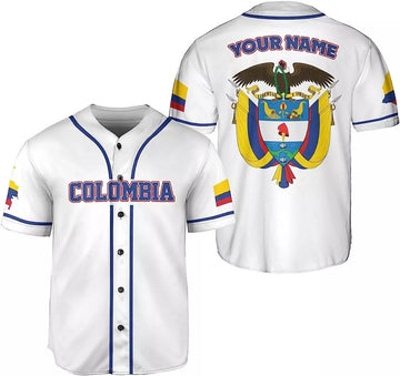Custom Personalized Colombia Baseball Jersey Shirt Colombian Flag Jersey, Colombian Pr