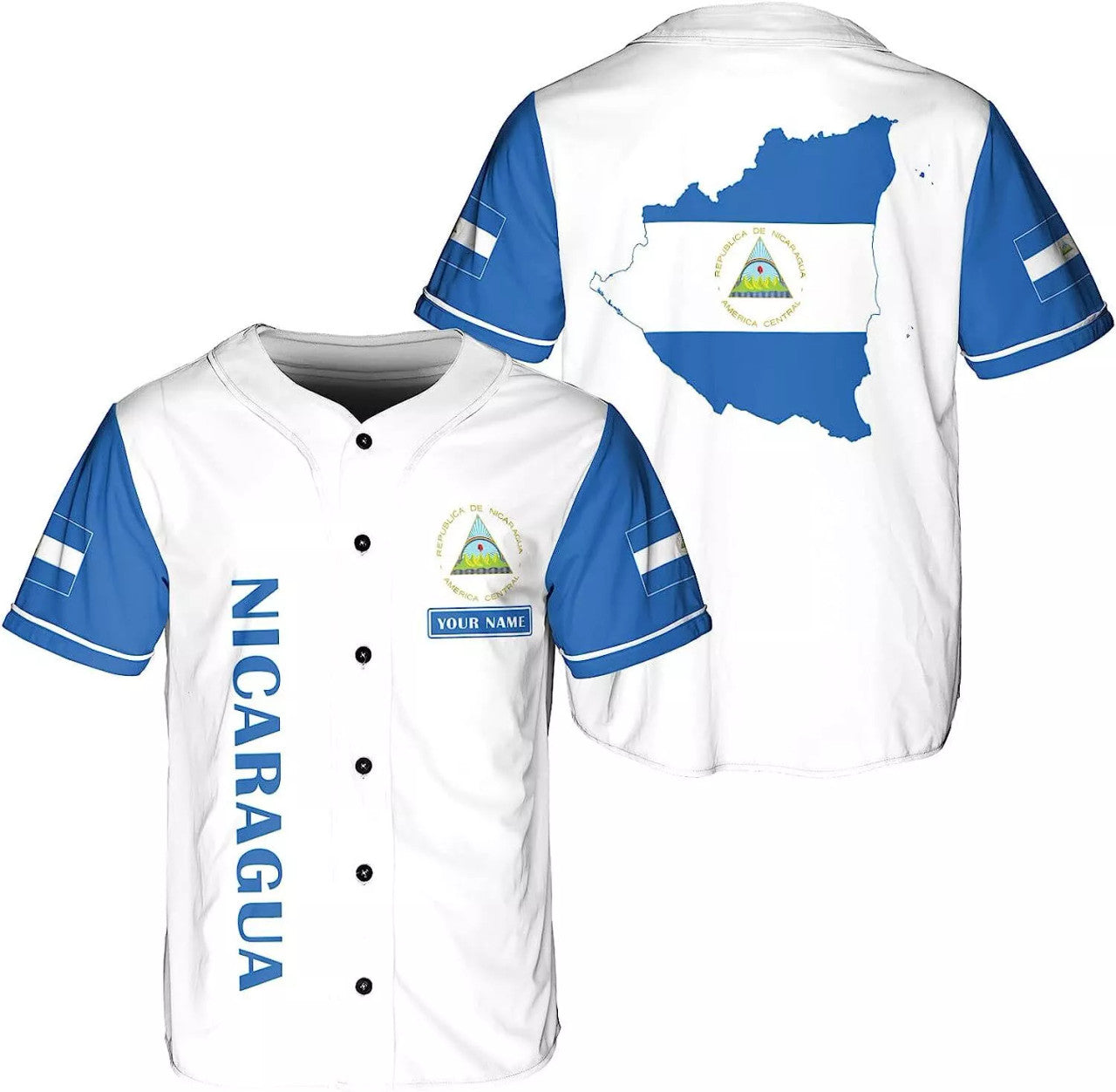 Custom Personalized Nicaragua Baseball Jersey Shirt Nicaraguan Camisas Shirts Nicaragua