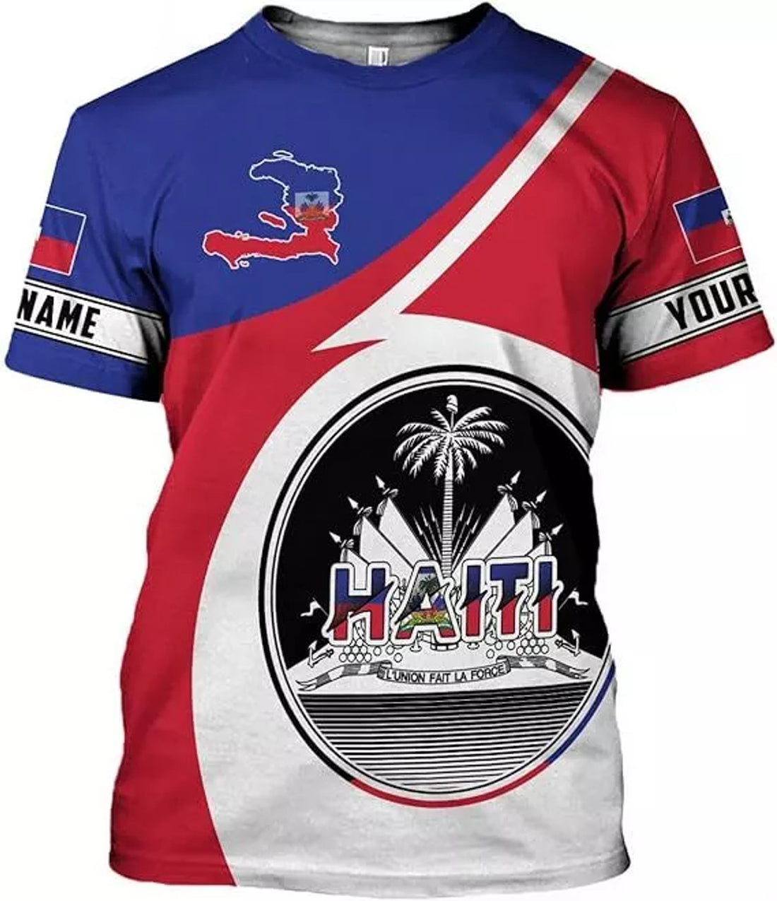 Custom Haiti Shirts for Men Women Haitian Pride 3D T-Shirt