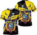 Custom Ecuador Shirt 3D, Ecuador Ecuadorian Flag Pride Gift T-Shirt, Ecuador Shirts