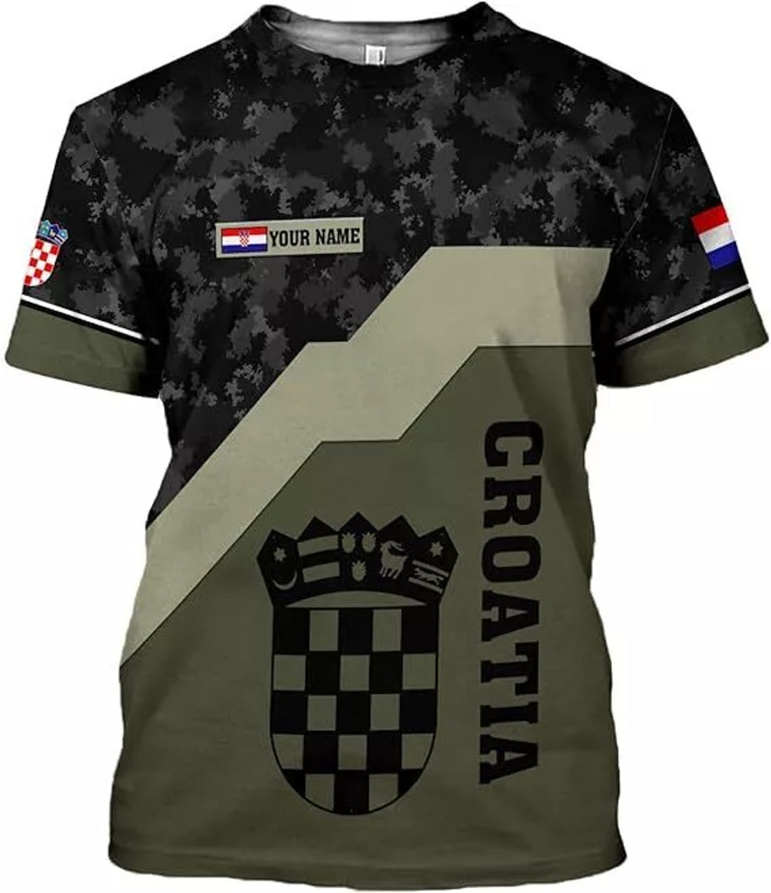 Custom Croatia 3D Shirt for Men Women Custom Croatia Flag T-shirt