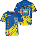 Custom Personalized Ecuador Baseball Jersey Shirt, Ecuador Flag Jersey Ecuadorian Jers