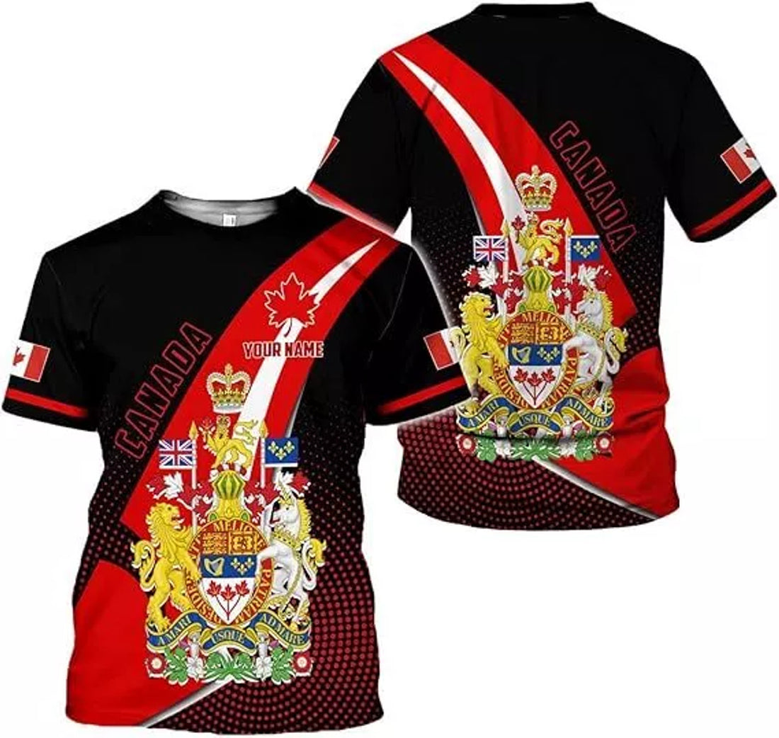 Custom Canada Shirt 3D, Canadian T-Shirt for Men and Women
