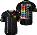 Custom Personalized LGBT Pride Baseball Jersey, LGBT Flag Rainbow, Baseball Jersey LGBT