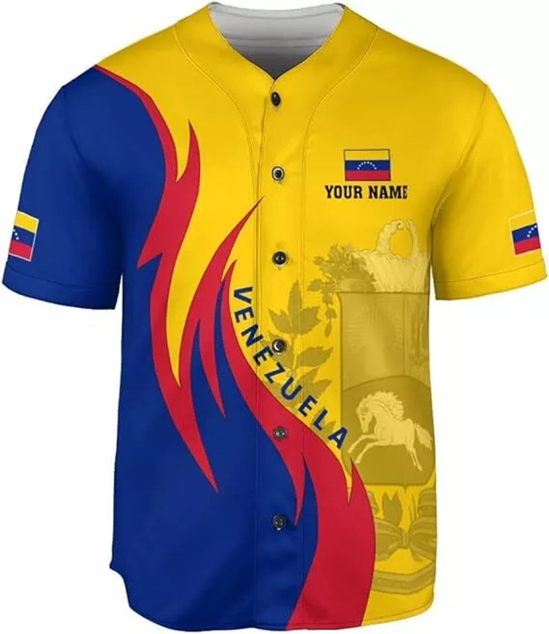 Custom Camisa De Venezuela, Venezuela Shirt, Venezuelan Jersey