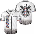 Custom Name Barber Shop Baseball Jersey Shirt 3D for Men Women Scis