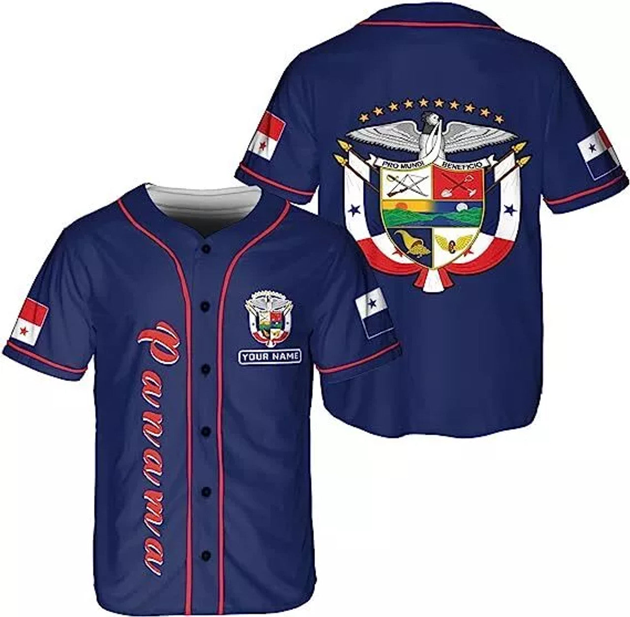 Custom Name Panama Baseball Jersey Camisa Shirt, Panamanian Flag Jersey, Panama