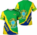 Custom Brazil Shirt 3D Brasil Shirt Flag Brazilian Shirt for Men Brazil Pride