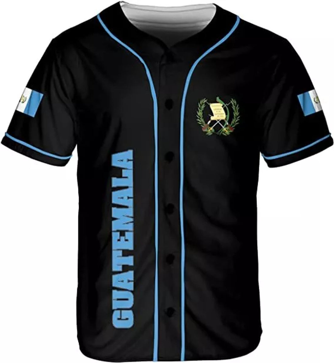 Custom Personalized Guatemala Baseball Jersey Shirt Guatemalan Pride 3D Shirts Gif