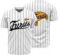 Custom Vintage Warriors Furies Baseball Jersey Hip Hop Stitched White Custom Name