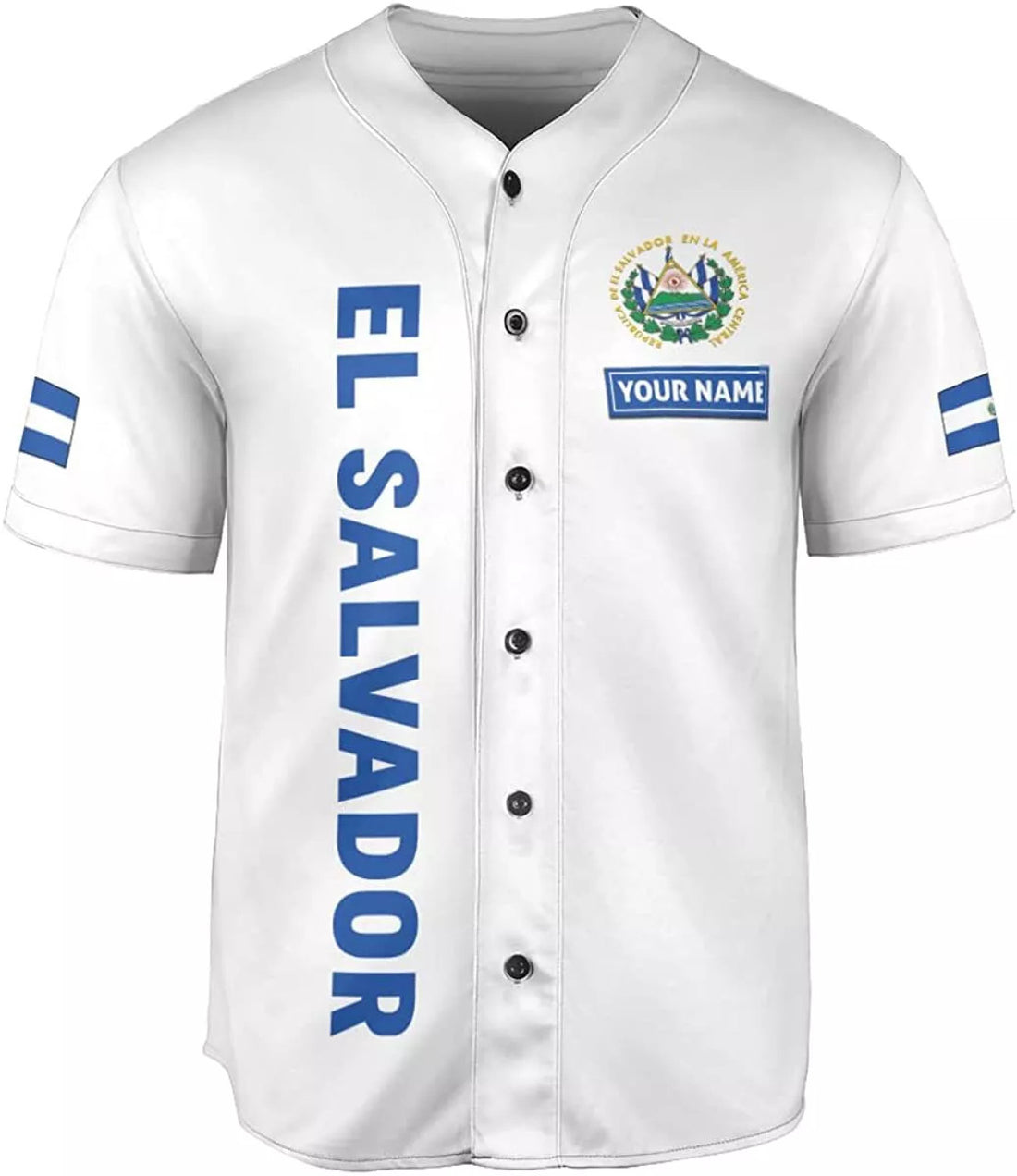 Custom Personalized El Salvador Baseball Jersey Shirt El Salvador Flag Shirt Men S