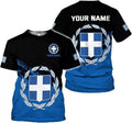 Custom Greece Shirt Greek Pride Clothes Greek Flag Clothing Greece T-Shirt Gifts