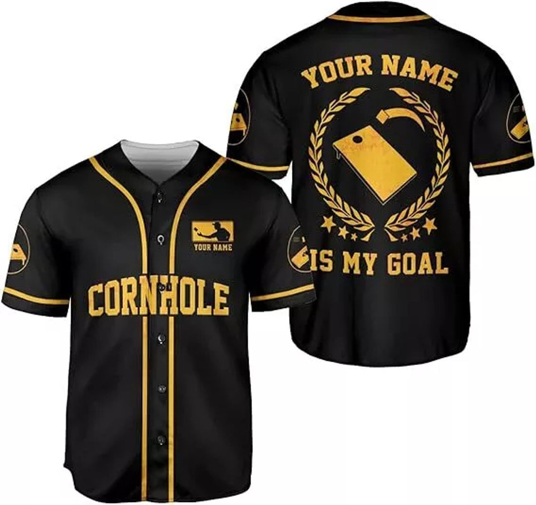 Custom Cornhole Baseball Jersey Cornhole Toss Like A Boss