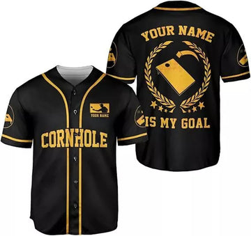 Custom Cornhole Baseball Jersey Cornhole Toss Like A Boss