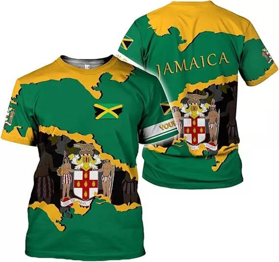 Custom Jamaica Shirts for Women and Mens Jamaica Flag Shirt Gift for Jamaica