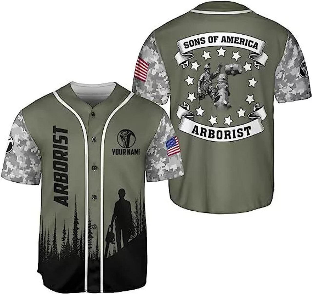 Custom Arborist Shirt Arborist Baseball Jersey Lumberjacks Shirts Logger 3