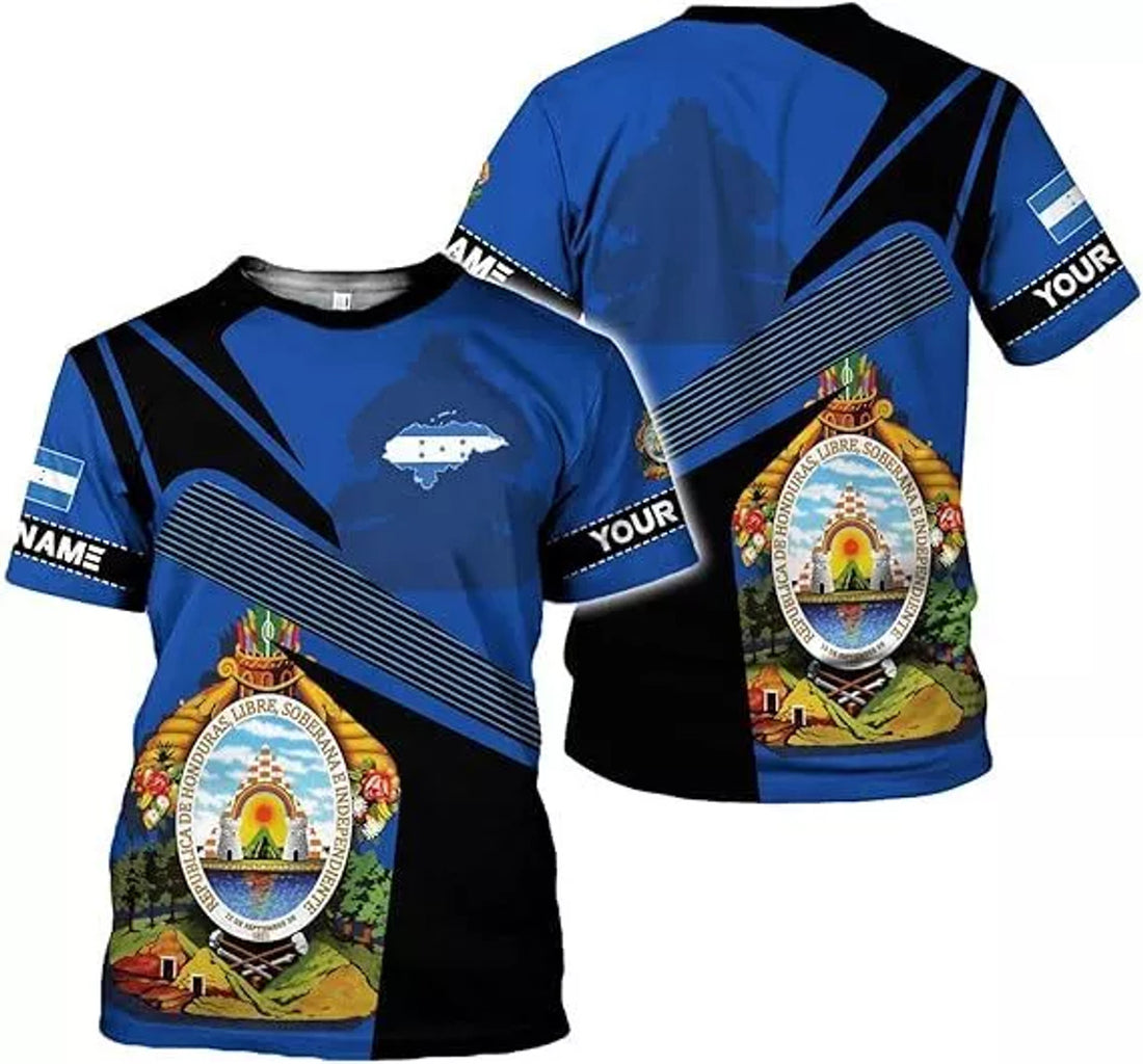 Custom Honduras Shirt 3D Honduras Shirts Men Women Honduras Pride T-Shirt