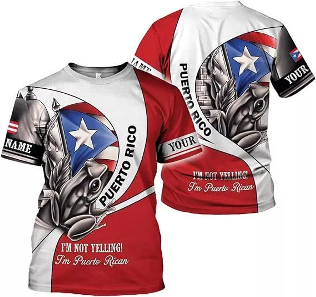 Custom Puerto Rico Shirt, Custom Puerto Rico Shirt for Women & Men Puerto Rican Shirts