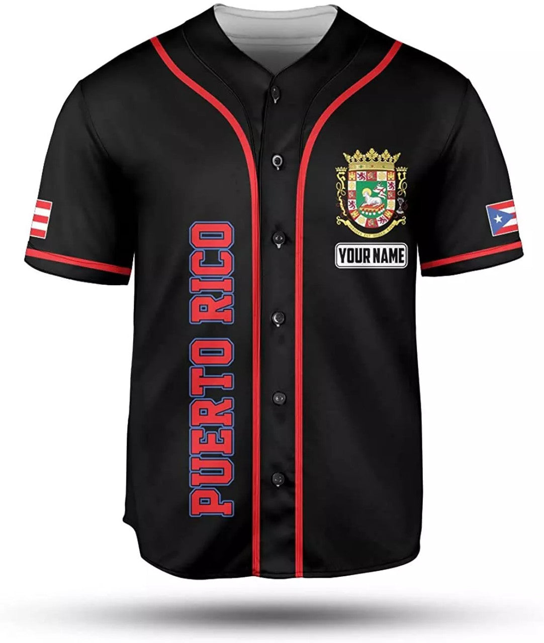 Custom Personalized Puerto Rico Puerto Rican Baseball Shirt Customized Team Name Puerto Baseball Jersey