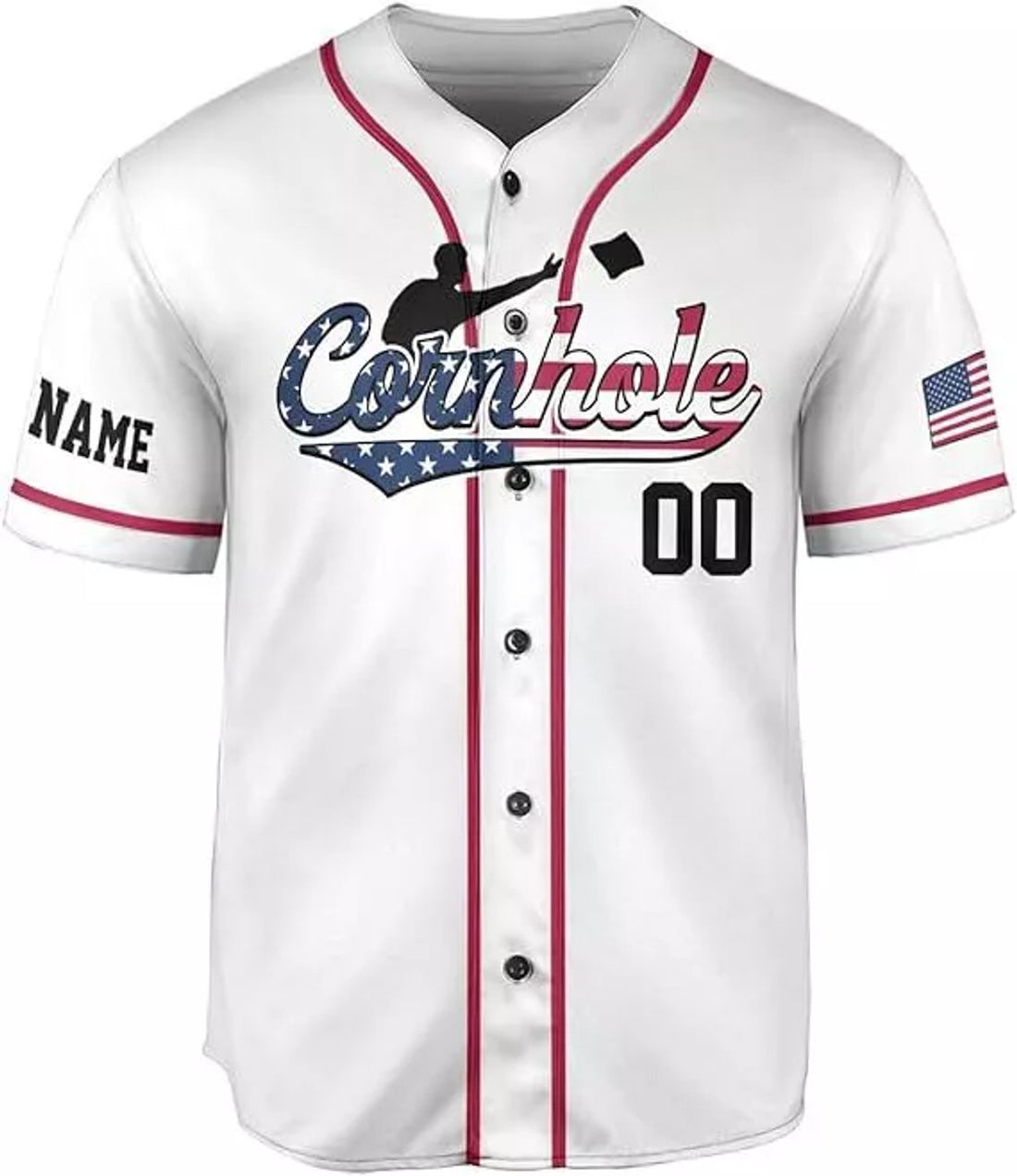 Custom Cornhole Baseball Jersey, Cornhole Toss Like A Boss Shirts Funny Cornhole