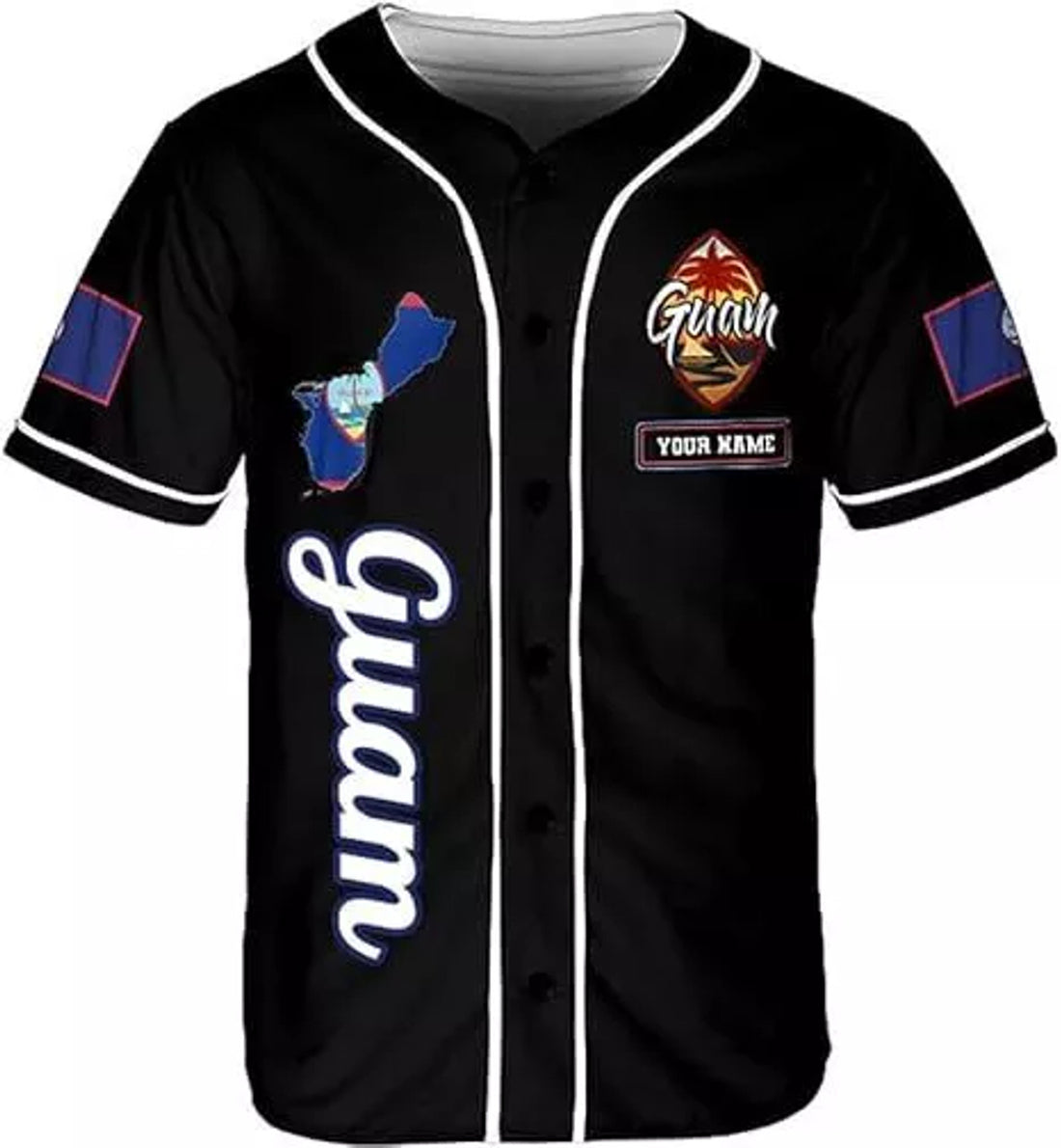 Custom Guam Jersey, Guahan Flag Jersey, Guam Islander Pride