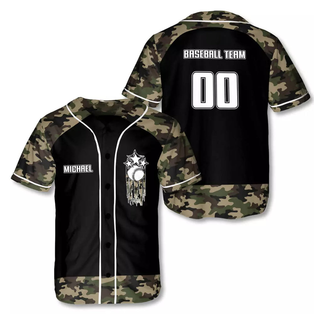 Custom Personalized Baseball Athlete 3D All Over Print Baseball Jersey Shirt Size S-5XL