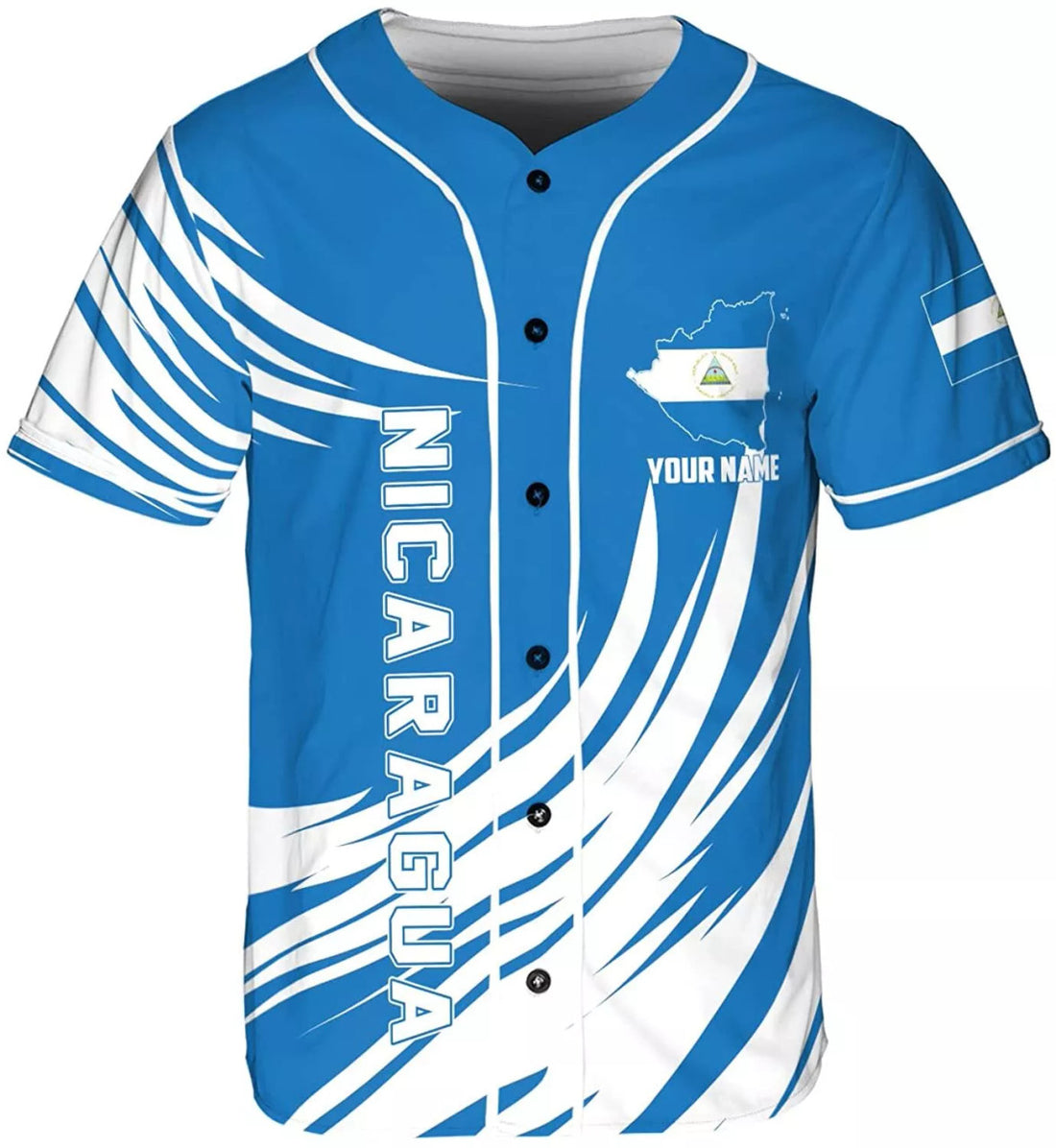 Custom Personalized Nicaragua Baseball Jersey Shirt Name Nicaraguan Baseball Jersey