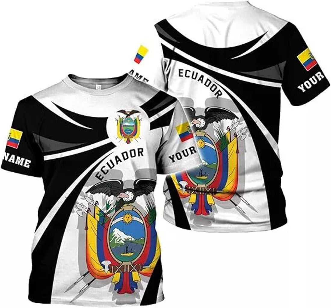 CustomEcuador Shirt 3D, Ecuador Ecuadorian Flag Pride Gift T-Shirt, Ecuador Shirts for
