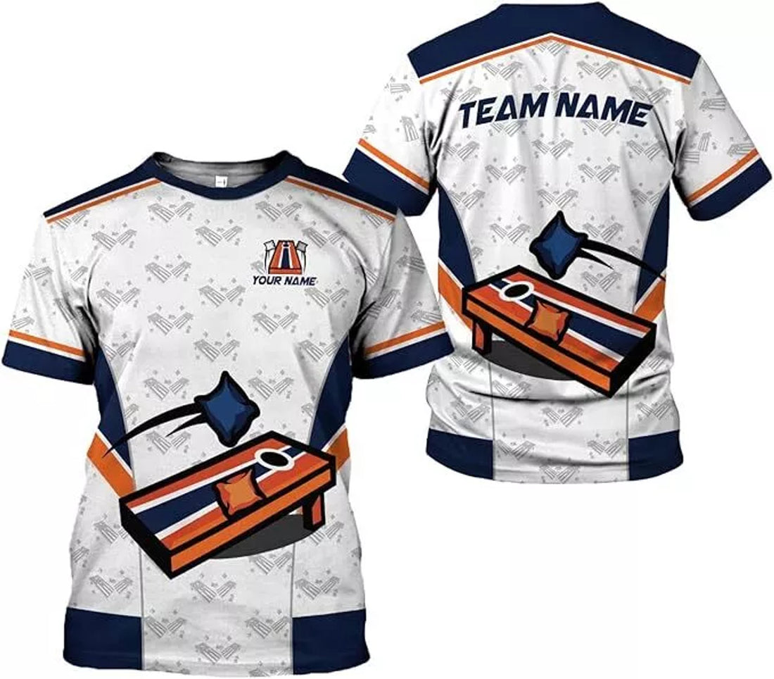 Custom Cornhole Shirt 3D Cornhole Player T-Shirt for Team Cornhole Shirt Uniform