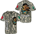Custom Name Mexico Mexican Eagle AOP Baseball Jersey Unisex XS-5XL Mexico B