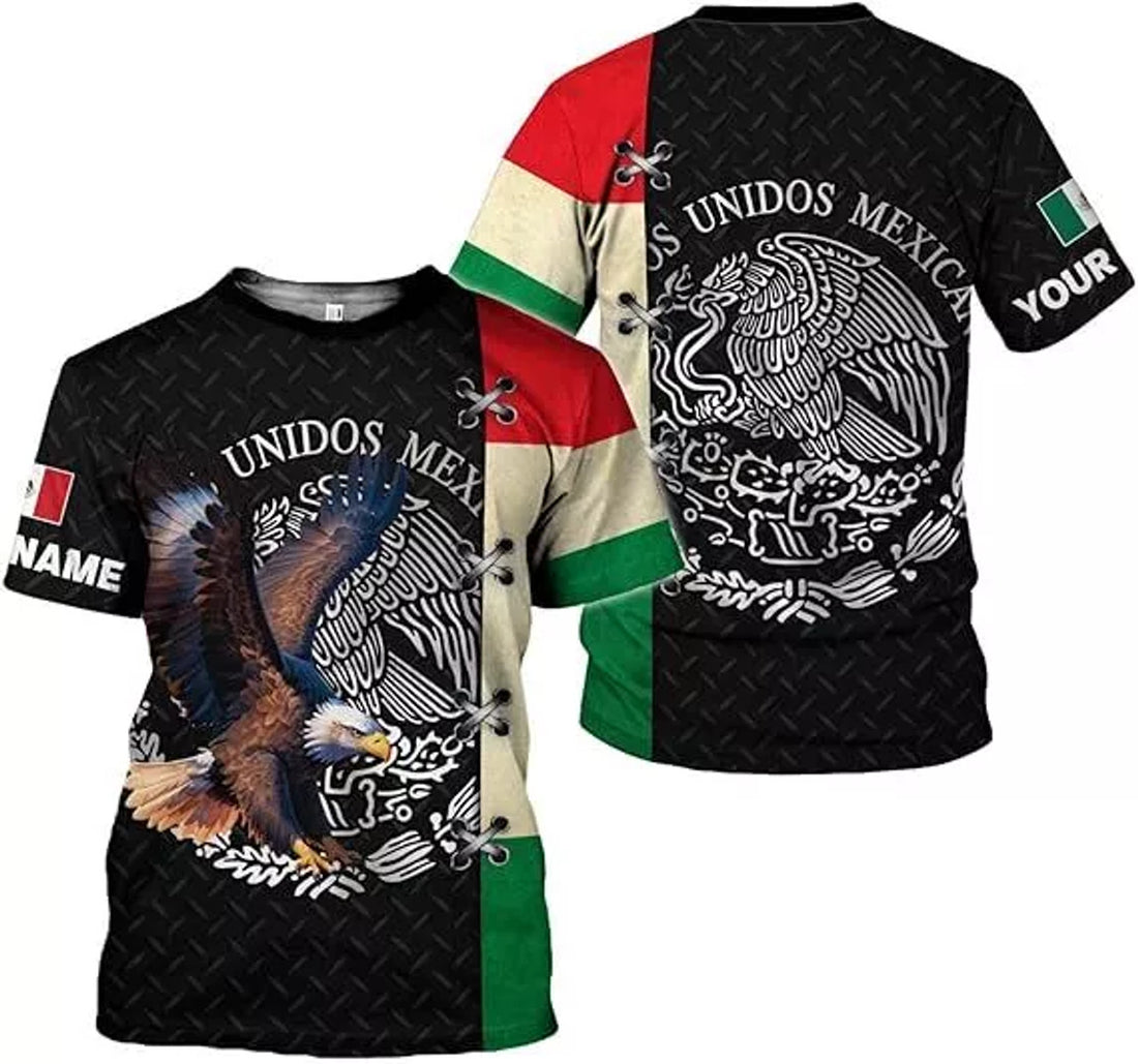 Custom Mexican Shirts for Men 3D Custom Mexico Shirts for Men Mexico