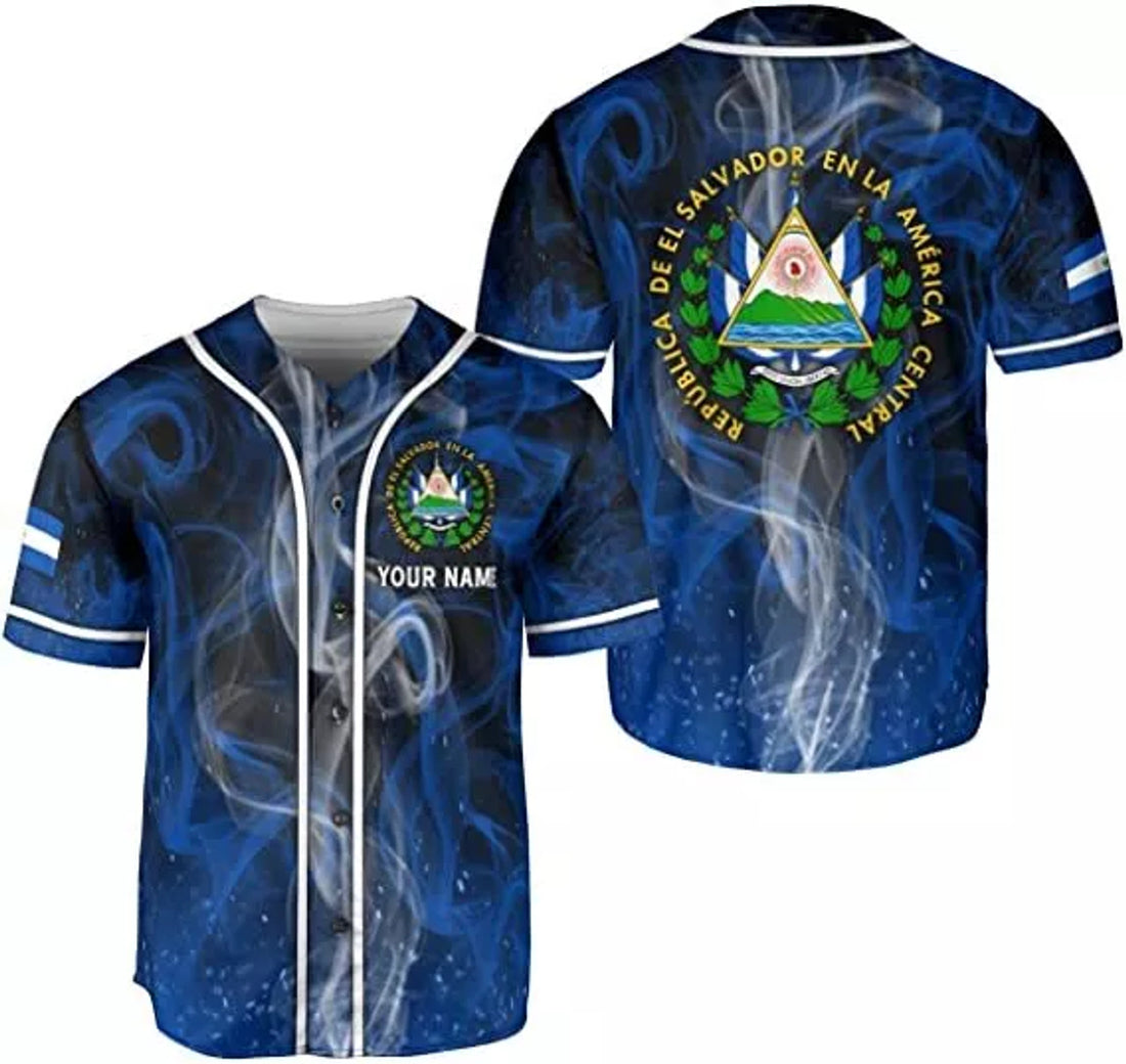 Custom Personalized El Salvador Proud AOP Baseball Jersey Unisex XS-5XL El Salvador J