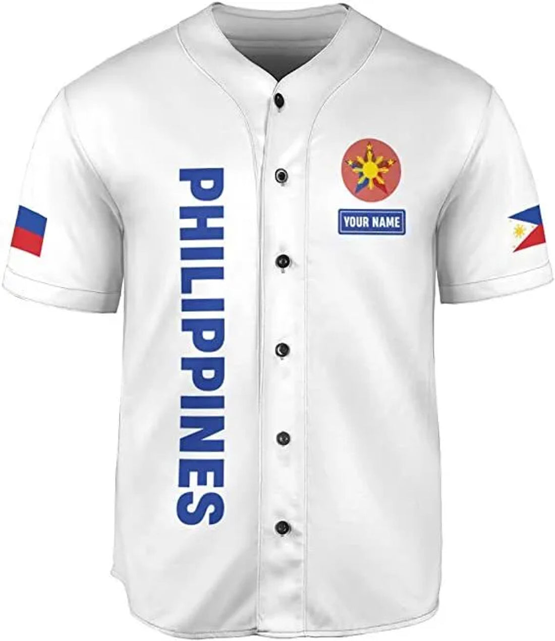 Custom Personalized Philippines Baseball Jersey Filipino Flag Baseball Jersey Philipp