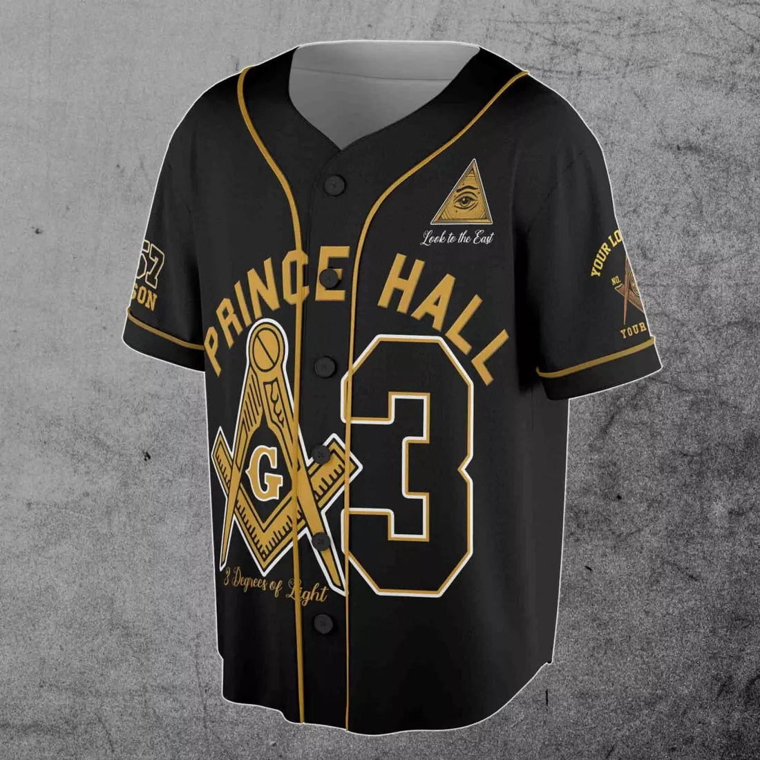 Custom Number And Name Freemasonry Prince Hall 357 F&AMBaseball Jersey Shirt Size S-5XL