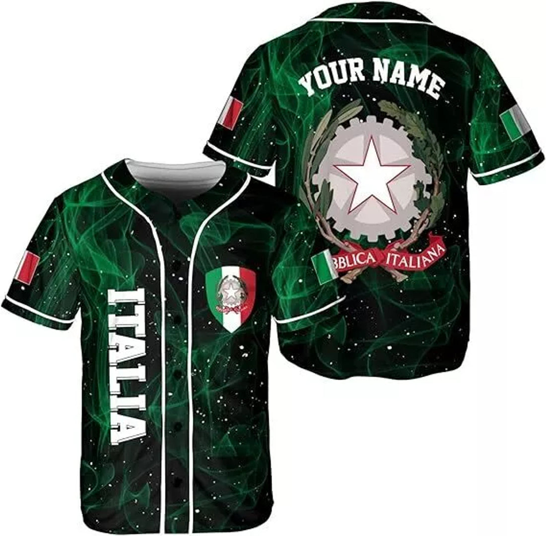 Custom Italia Baseball Jersey, Italian Shirts for Men & Women, Italian Jersey