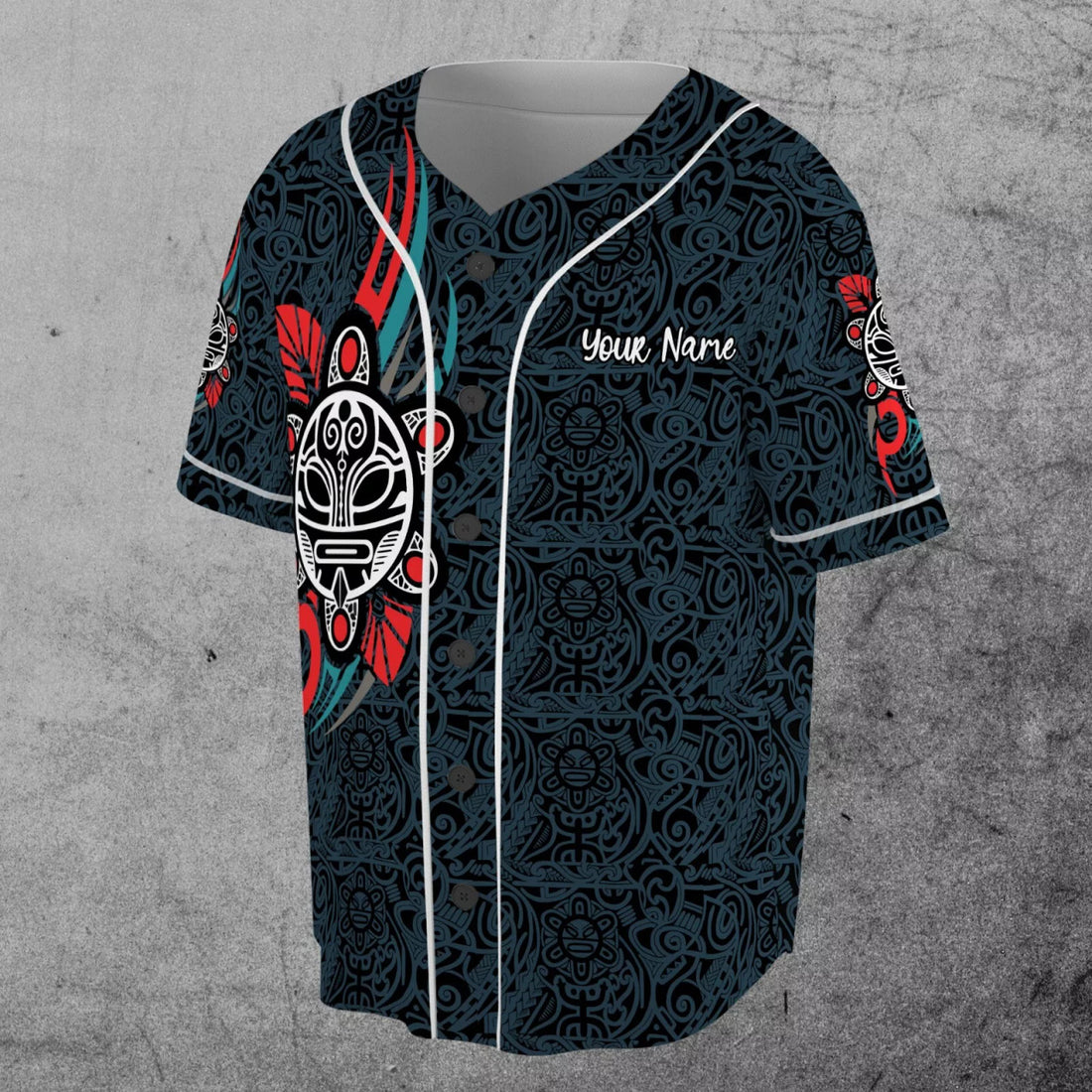 Custom Sol Taino Puerto Rico Symbol 3D Baseball Jersey Size S-5XL