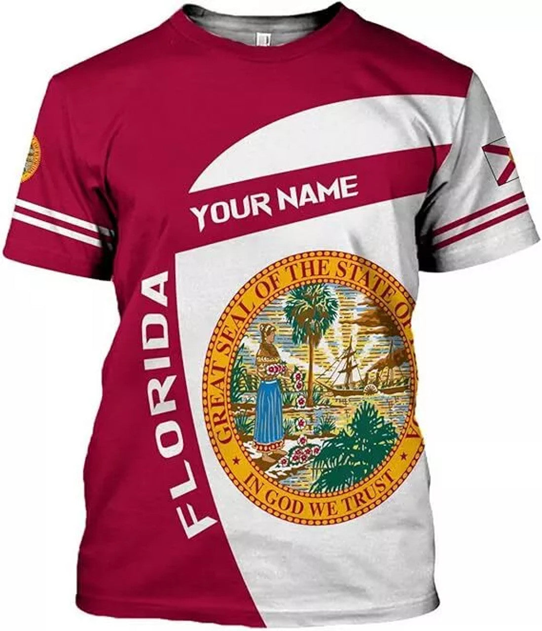 Custom Florida Shirt 3D, Florida Flag Shirts Custom for Men Women, Unisex Florida Tshir