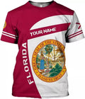 Custom Florida Shirt 3D, Florida Flag Shirts Custom for Men Women, Unisex Florida Tshir