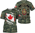 Custom Personalized Name Canada Shirt 3D, Canadian T-Shirt for Men and Women, Canadian