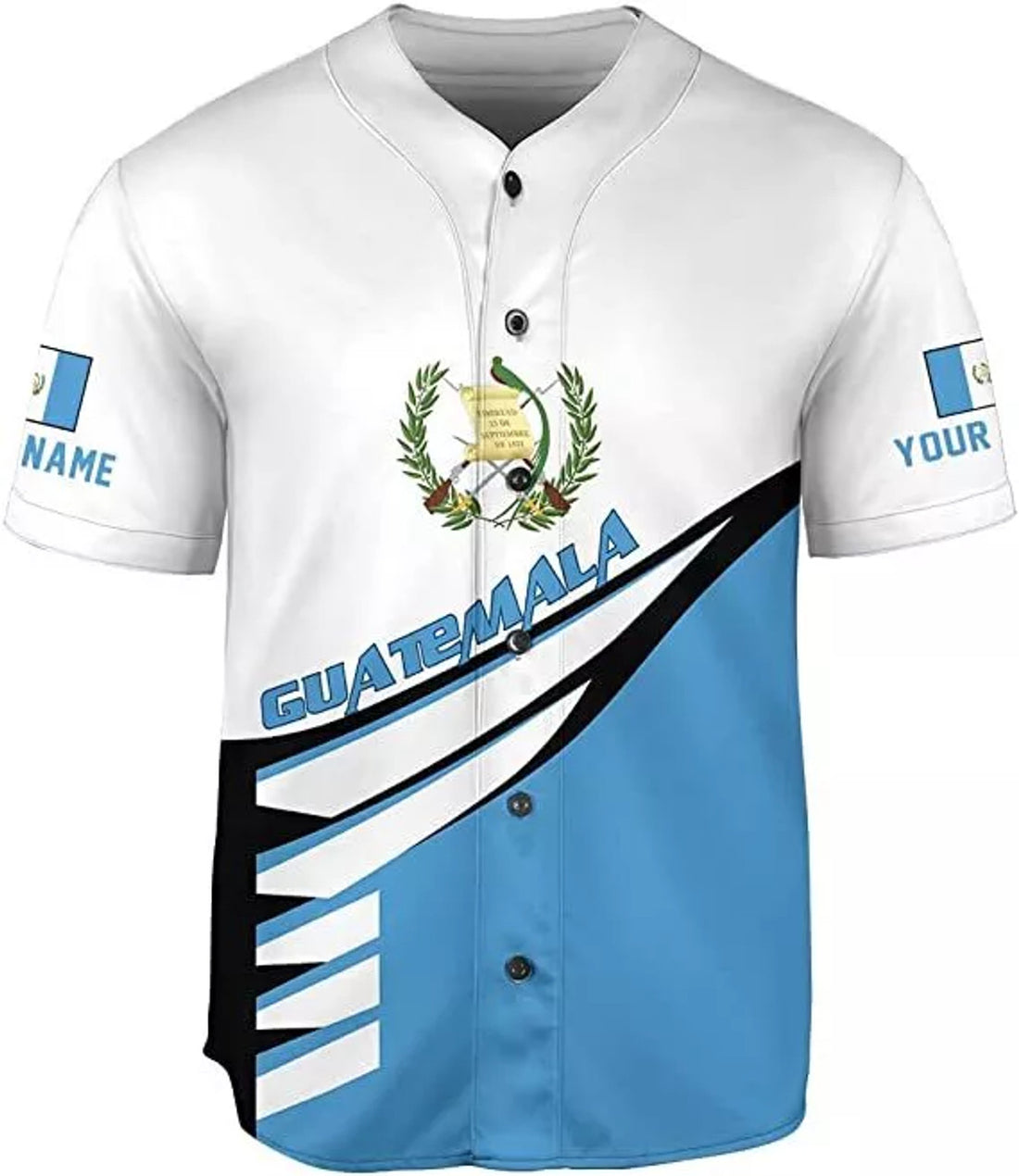 Custom Personalized Name Guatemala Baseball Jersey Shirt, Guatemalan Pride 3D Shirts Gif