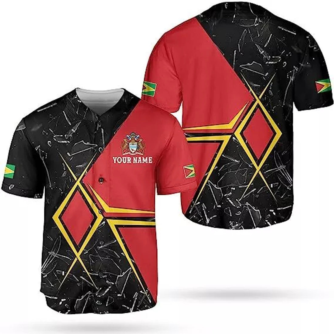 Custom Personalized Guyana Shirts, Guyana Pride Baseball Jersey Guyanese Guyana Flag J